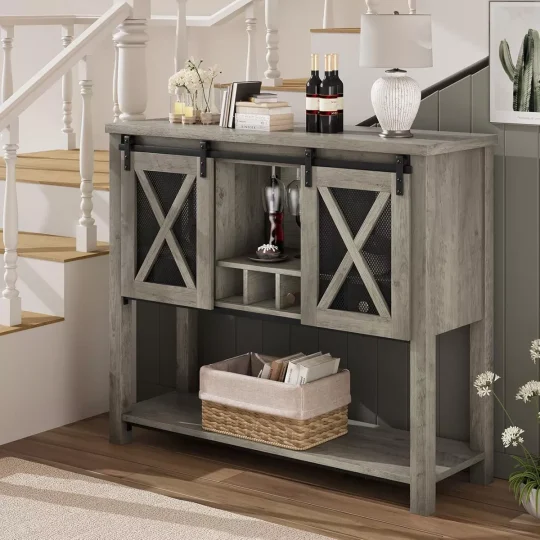 Buffet Storage Cabinet Farmhouse Wine Cabinet