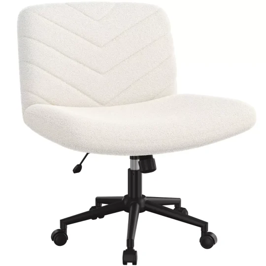 Swivel Desk Chair with No Arms for Home Office Study Bedroom