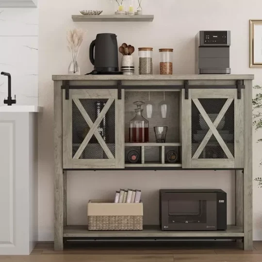 Buffet Storage Cabinet Farmhouse Wine Cabinet - 图片 2